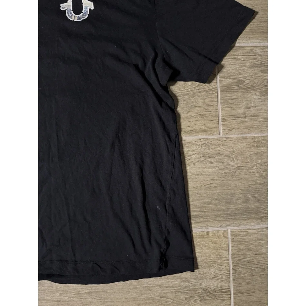 True Religion Print Black T-Shirt Short Sleeve Size‎ Large